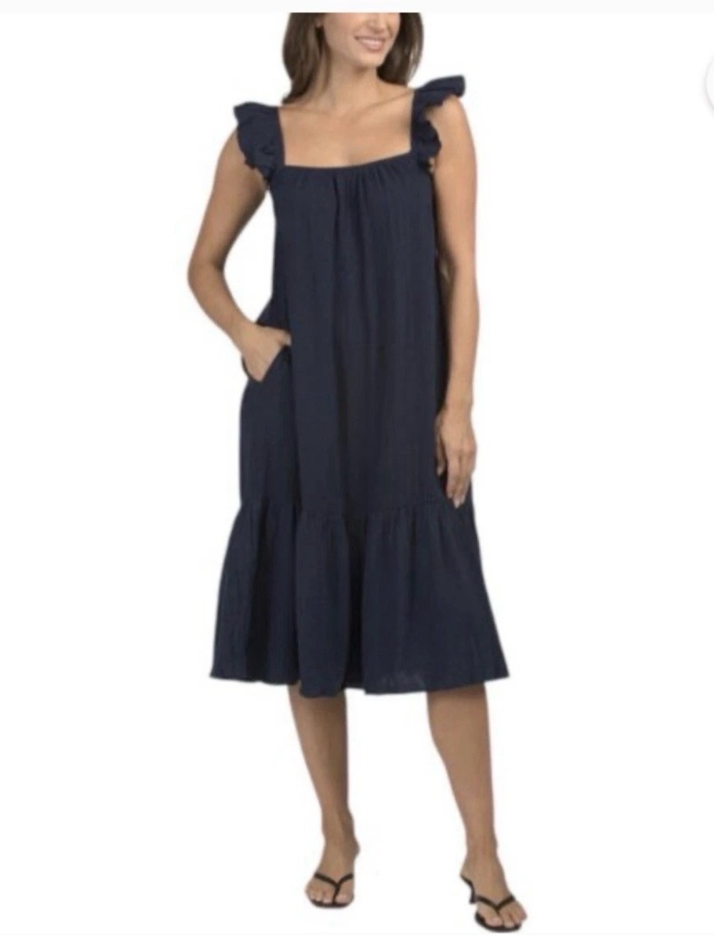 NWT PETITE PLUME Cotton Gauze Celeste Night Dress Xs